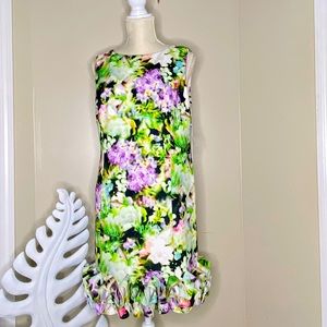Floral Nicole Miller New York Cocktail Dress Size 14